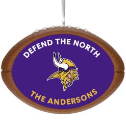 Hallmark - NFL Minnesota Vikings Football Personalized Ornament, Custom Text