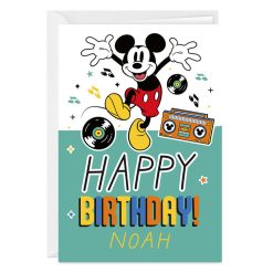 Hallmark - Disney Mickey Mouse Rockin' Custom Birthday Card