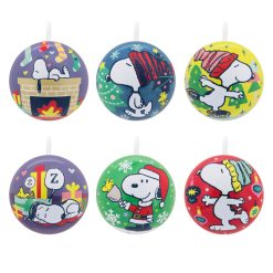 Hallmark - Peanuts Tin Ball Hallmark - Ornaments, Set of 12