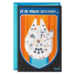 Hallmark - Star Wars Millennium Falcon Galactically Great Birthday Card With Fold-Out Poster