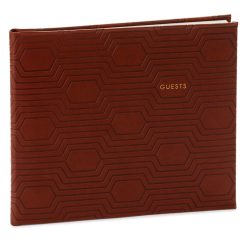 Hallmark - Brown Hexagonal Pattern Guest Book