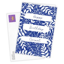 Alternative view of Hallmark - Wonderful Day Blue and White Foliage Custom Birthday Card