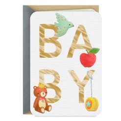 Hallmark - Alphabet Icons Blank New Baby Card