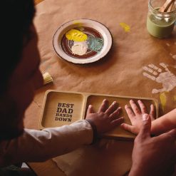 Alternative view of Hallmark - Best Dad Hands Down Trinket Tray Handprint Kit, 12x5