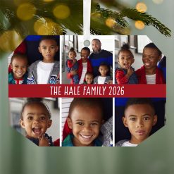 Alternative view of Hallmark - Six-Photo Metal Personalized Ornament, Custom Photo and Text