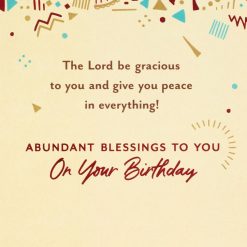 Alternative view of Hallmark - Abundant Blessings to You Religious Birthday Card