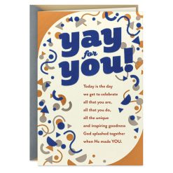 Hallmark - A Birthday Blessed With Happiness Religious Birthday Card