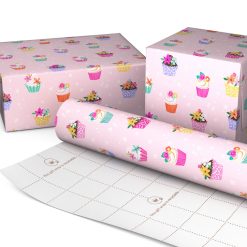 Alternative view of Hallmark - Cupcakes on Pink Wrapping Paper Roll, 20 sq. ft.