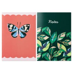 Hallmark - Lacey Chabert Collection Leaf Pattern and Butterfly Notebooks, Set of 2