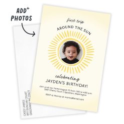 Alternative view of Hallmark - First Trip Around the Sun Flat Birthday Invitation