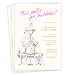 Hallmark - This Calls for Bubbles Flat Wedding Shower Invitation