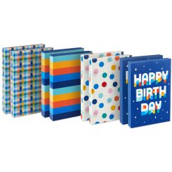 Hallmark - Classic and Colorful 8-Pack Assorted Medium Birthday Gift Box Bundle
