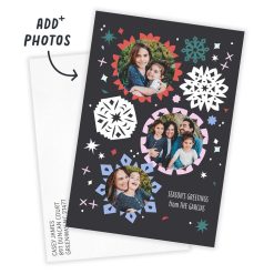 Alternative view of Hallmark - Bright Paper Snowflakes Flat Holiday Photo Card