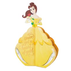 Alternative view of Hallmark - Disney Beauty and the Beast Belle Heart of Gold Honeycomb 3D Pop-Up Card