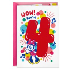 Hallmark - Disney Minnie Mouse Fun-tastic Musical 4th Birthday Card