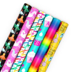 Hallmark - Yay Day 6-Pack Wrapping Paper Assortment, 180 sq. ft.