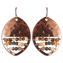 Hallmark - Rain Jewelry Oval Abacus Beaded Copper Earrings