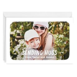 Hallmark - White Frame Horizontal Custom Thinking of You Card
