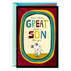 Hallmark - Peanuts Dancing Snoopy Birthday Card for Son