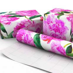 Alternative view of Hallmark - Pink Peonies Jumbo Wrapping Paper, 90 sq. ft.
