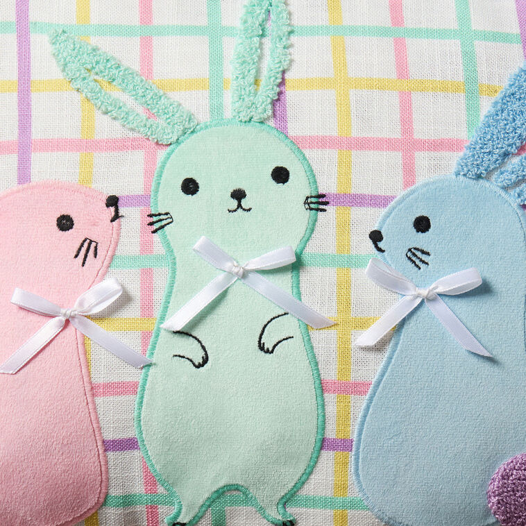Hallmark - Pastel Bunnies Reversible Pillow, 14x20 - Image 5