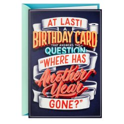 Hallmark - Any Other Questions Funny Pop-Up Birthday Card With Sound