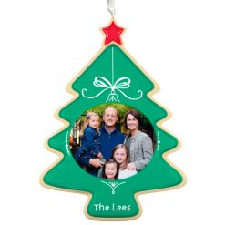 Hallmark - Sweet Memories Sugar Cookie Tree Personalized Ornament, Custom Oval Photo and Text
