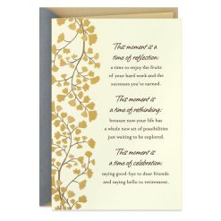 Hallmark - A Time of Reflection and Celebration Retirement Card