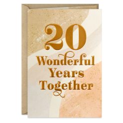 Hallmark - Another Year Happier and Stronger 20th Anniversary Card