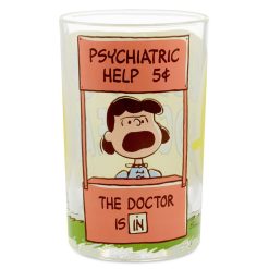 Hallmark - Peanuts Lucy The Doctor Is In Collectible Drinking Glass, 13.5 oz.