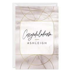 Hallmark - Personalized Gold Accents on Marble Card
