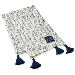 Hallmark - DaySpring Be Still and Know Throw Blanket With Tassels, 50x60