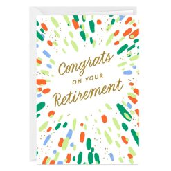 Hallmark - Splatter Art Custom Retirement Card
