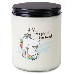 Hallmark - Unicorn You Magical Bastard Scented Single-Wick Jar Candle, 7 oz.