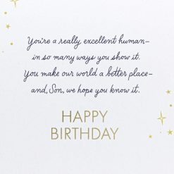 Alternative view of Hallmark - You Make Our World Better Birthday Card for Son from Mom and Dad