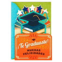 Hallmark - Mortarboard and Stars Spanish-Language Graduation Card