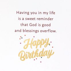 Alternative view of Hallmark - You're a Sweet Reminder of God's Blessings Religious Birthday Card