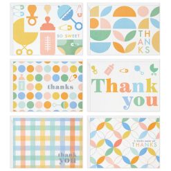 Alternative view of Hallmark - Soft Pastel Prints Assorted Baby Thank-You Notes, Pack of 48