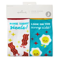 Alternative view of Hallmark - Bacon and Eggs Better Together Funny Crew Socks
