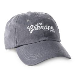 Hallmark - Best Grandpa Ever Gray Twill Baseball Cap