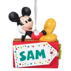 Hallmark - Disney Mickey Mouse Christmas Present Personalized Ornament, Custom Text