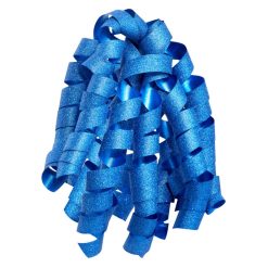Hallmark - 6.5" Sparkling Blue Curly Ribbon Gift Bow