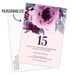 Alternative view of Hallmark - Beautiful Blooms Milestone Party Invitation
