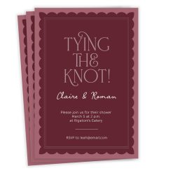 Hallmark - Tying the Knot Flat Couples Wedding Shower Invitation