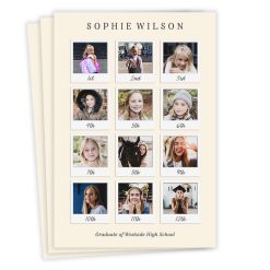 Hallmark - Through the Years Photo Collage Graduation Announcement