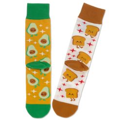 Alternative view of Hallmark - Better Together Avocado and Toast Funny Crew Socks