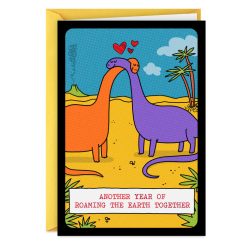 Hallmark - Roaming the Earth Together, Dinosaurs Funny Romantic Anniversary Card