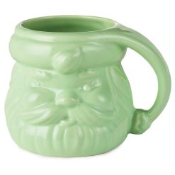 Hallmark - Mint Green Sculpted Santa Mug, 8 oz.