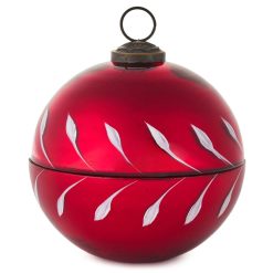 Hallmark - Red Glass Ball Ornament Pine-Scented Candle, 4