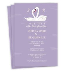 Hallmark - Storybook Swans Flat Wedding Invitation